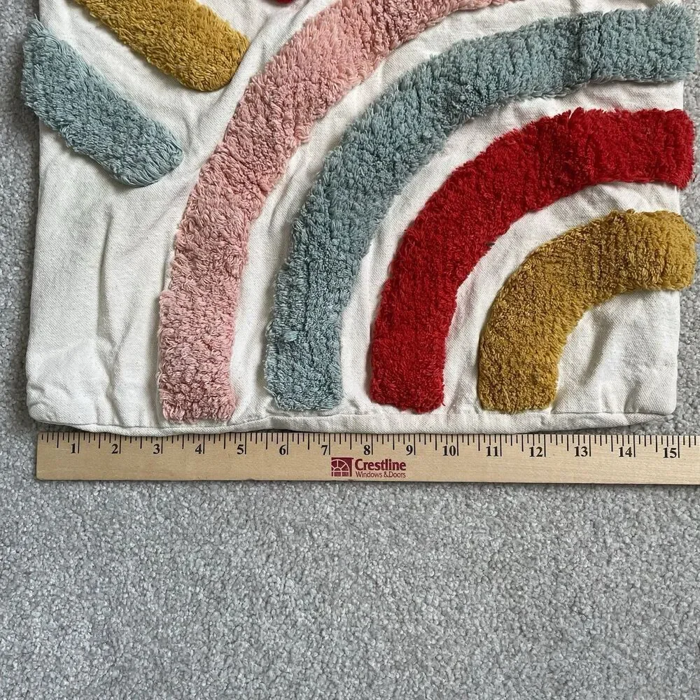 Pillowcase Set Multicolor Rainbow Pattern Set of 2 Size 12